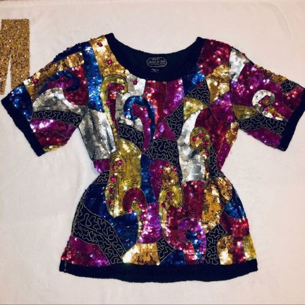 80’s Vintage Joseph Le Bon Sequin Top